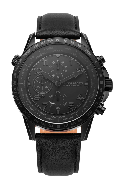 Oscura All Black 45mm Leather