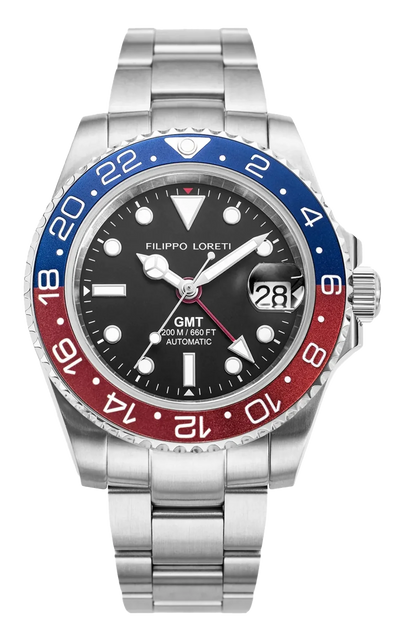 Aquadiver GMT Automatic Red & Blue