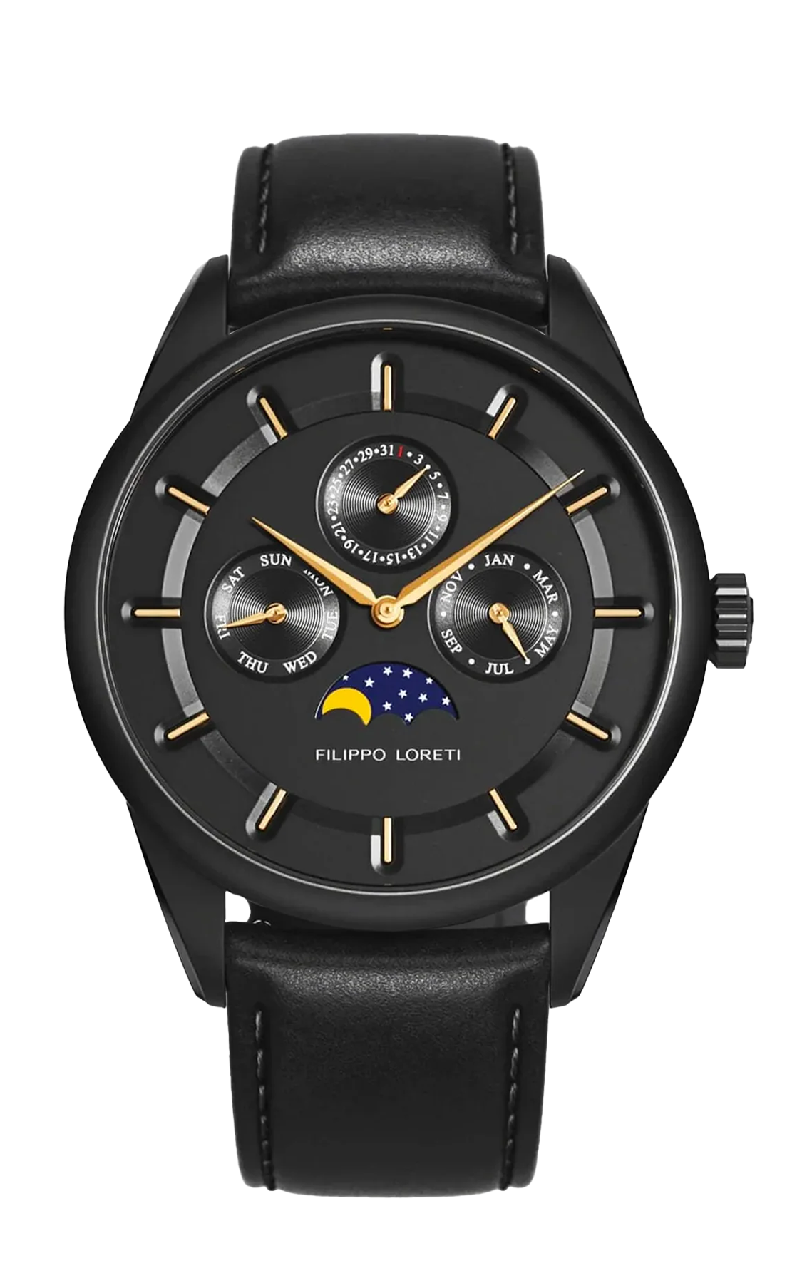 Venice Moonphase Black Gold