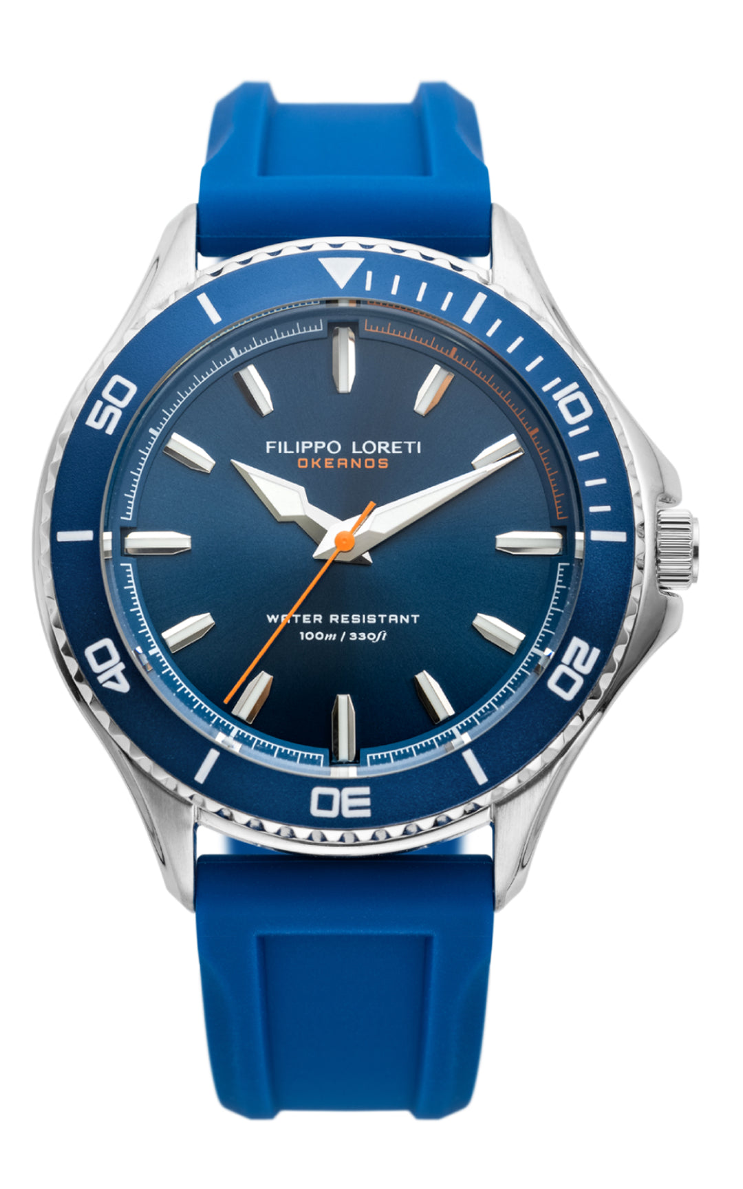 Okeanos Black Steel Link Watch For Men Online Filippo Loreti Watch