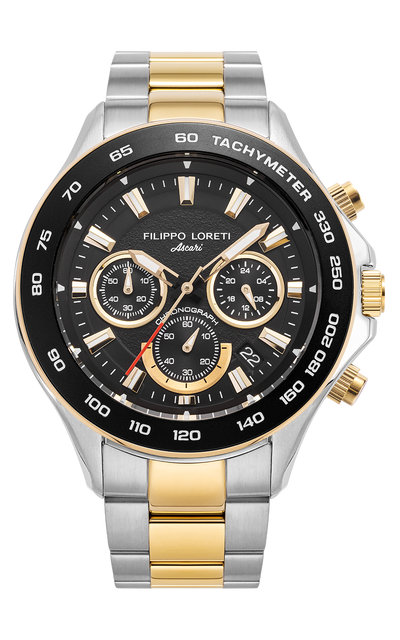 Ascari Monza 45mm Two Tone Black Gold