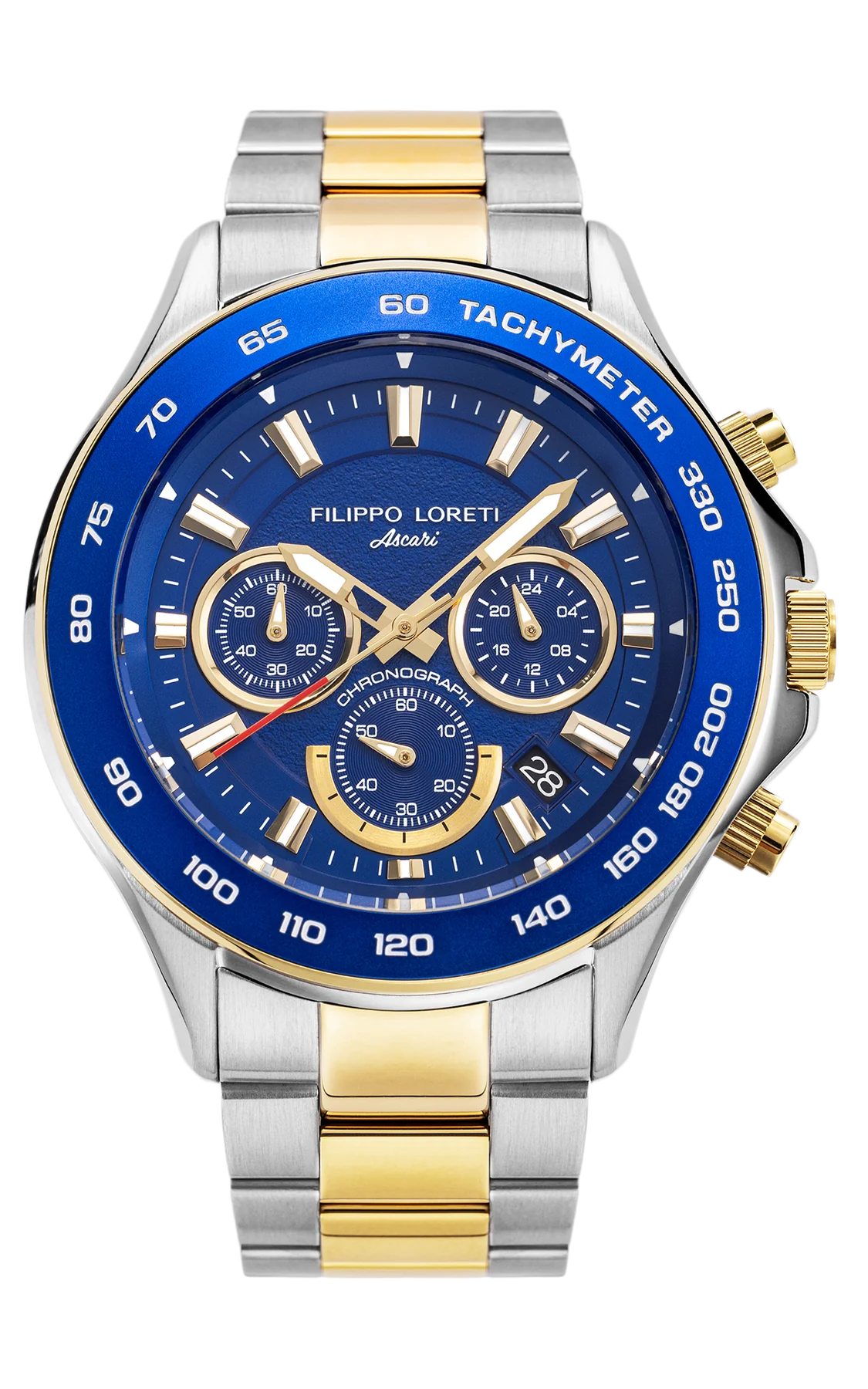Ascari Monza Two Tone Blue Gold Steel