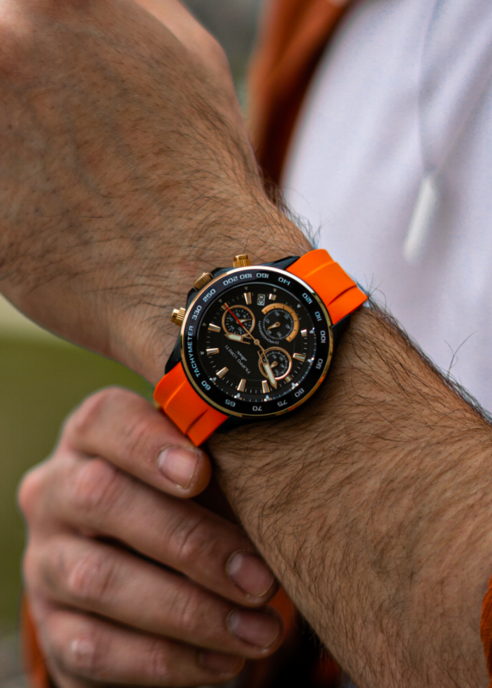 Ascari Monza 42mm Black Rose Tiger Rubber