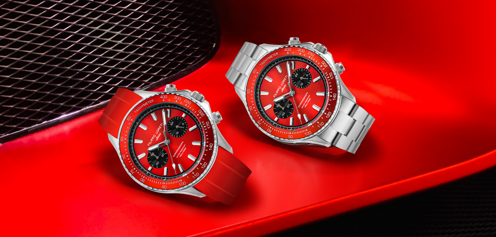 Ascari Monza Black Rose Tiger Rubber | Filippo Loreti Watch