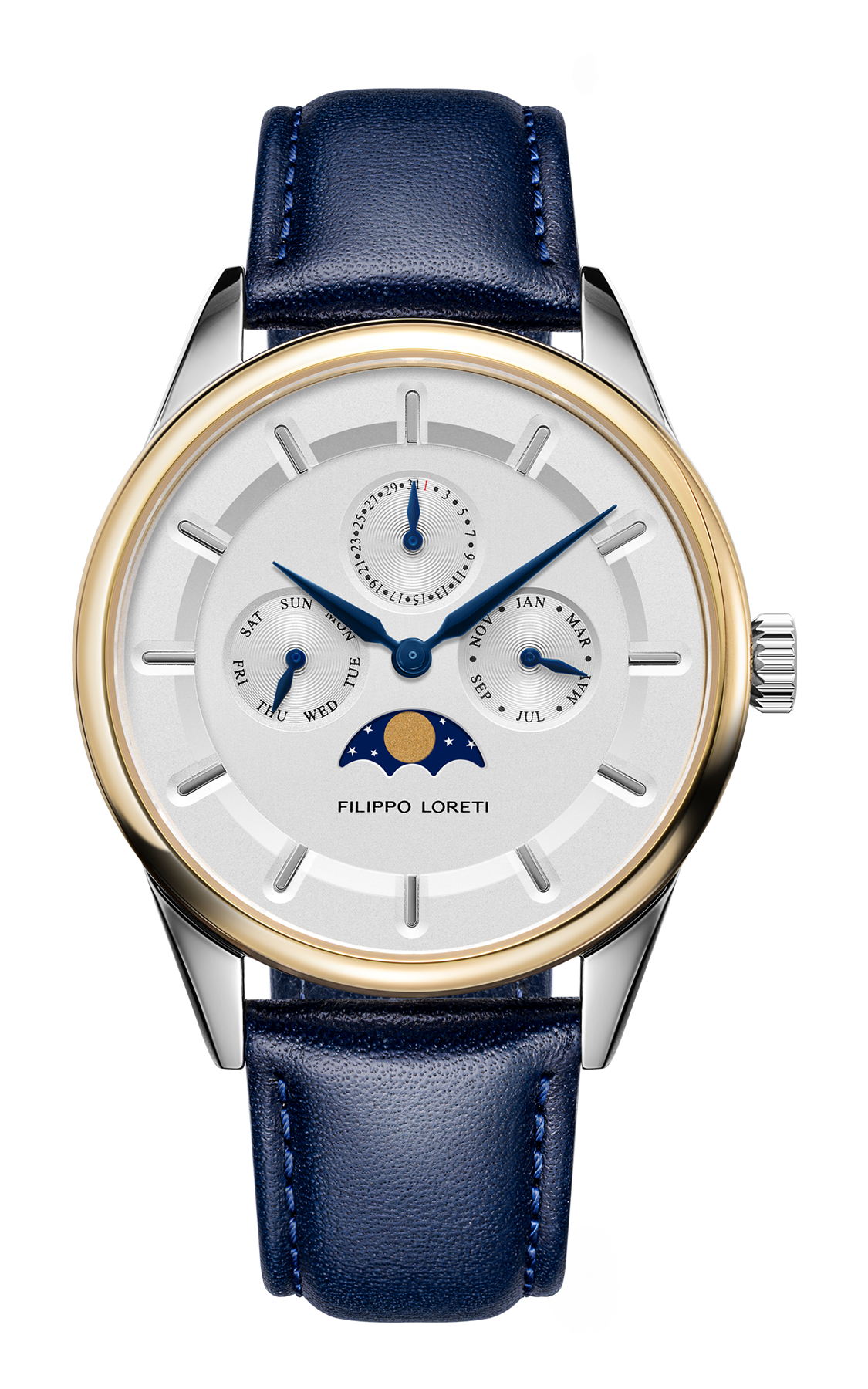 Venice Moonphase Hands of Blue