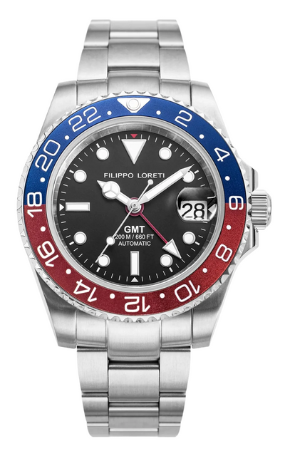 Aquadiver GMT Automatic Red & Blue