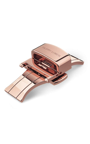Rose Gold Plated Stainless Steel Butterfly Clasp - Filippo Loreti