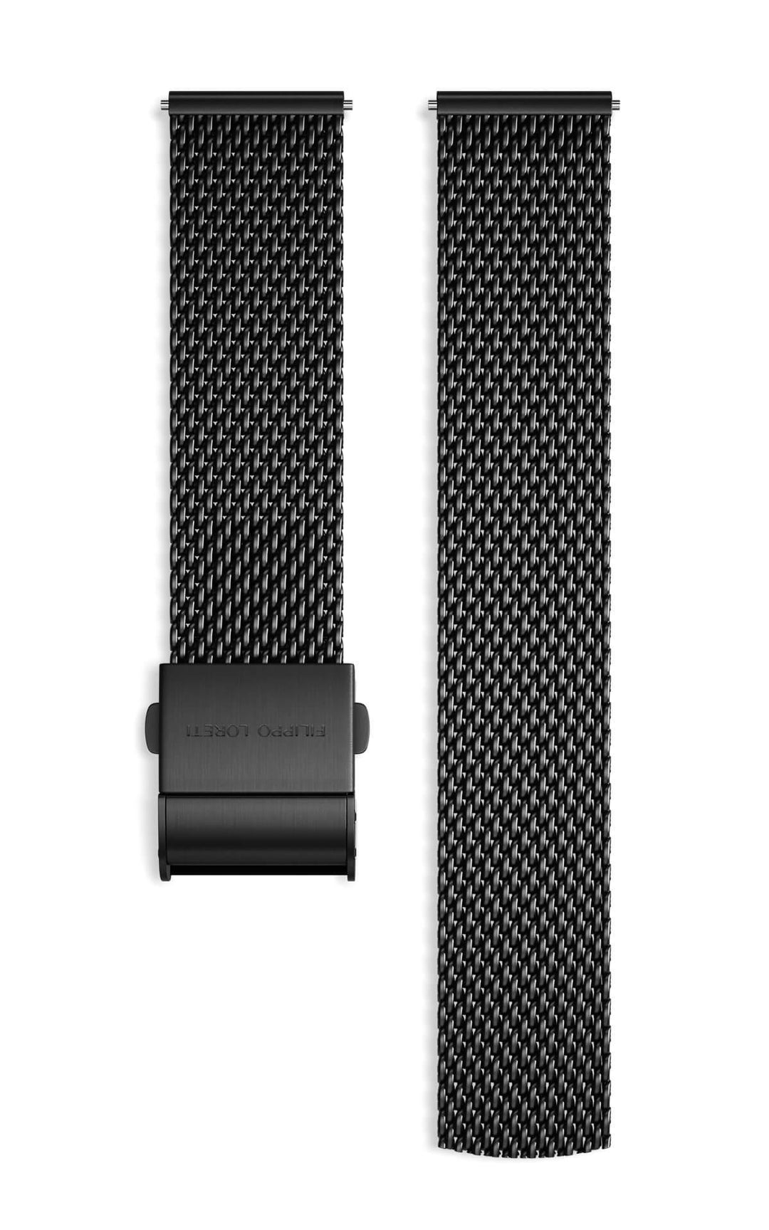 Stainless Steel Milanese Black Mesh Bracelet For Watch Online Filippo Loreti