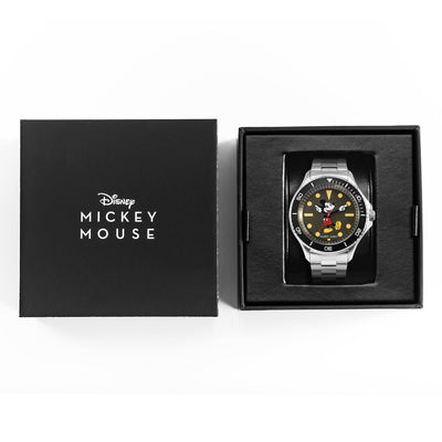 Disney Mickey Mouse Black Stainless Steel