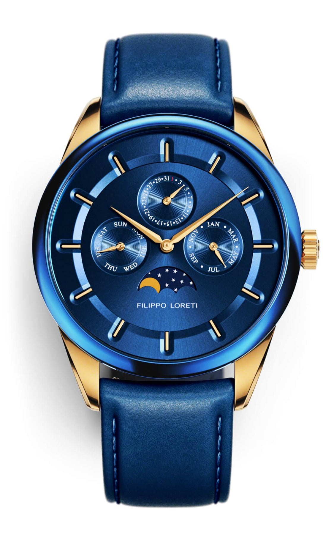 Venice Moonphase Blue Gold - Filippo Loreti