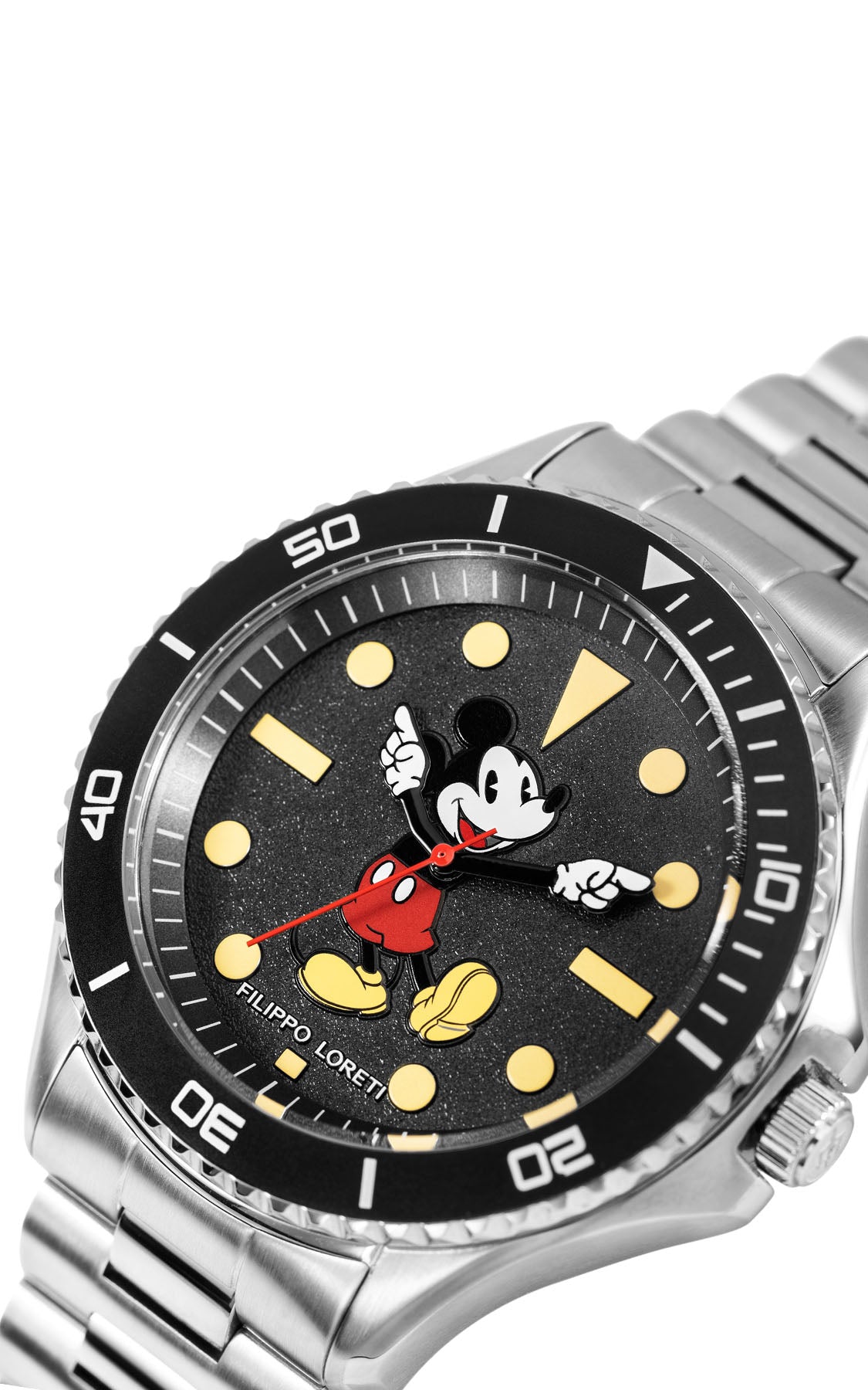 Disney Mickey Mouse Black Stainless Steel