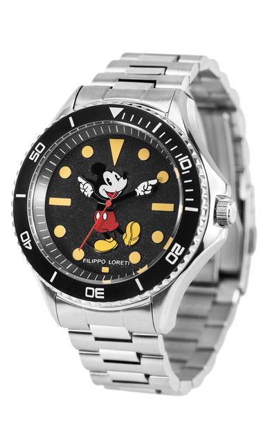 Disney Mickey Mouse Black Stainless Steel