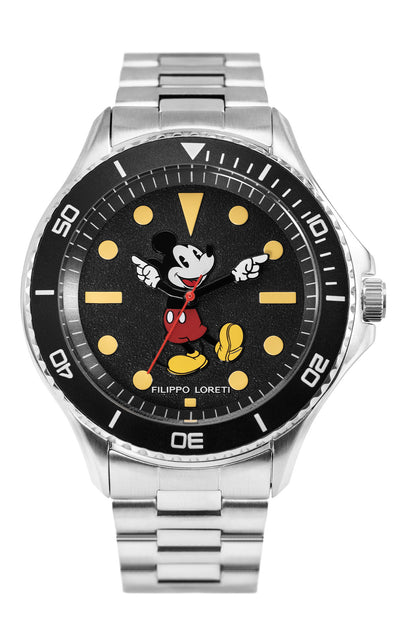 Disney Mickey Mouse Black Stainless Steel