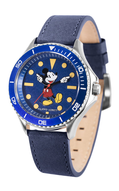 Disney Mickey Mouse Blue Leather