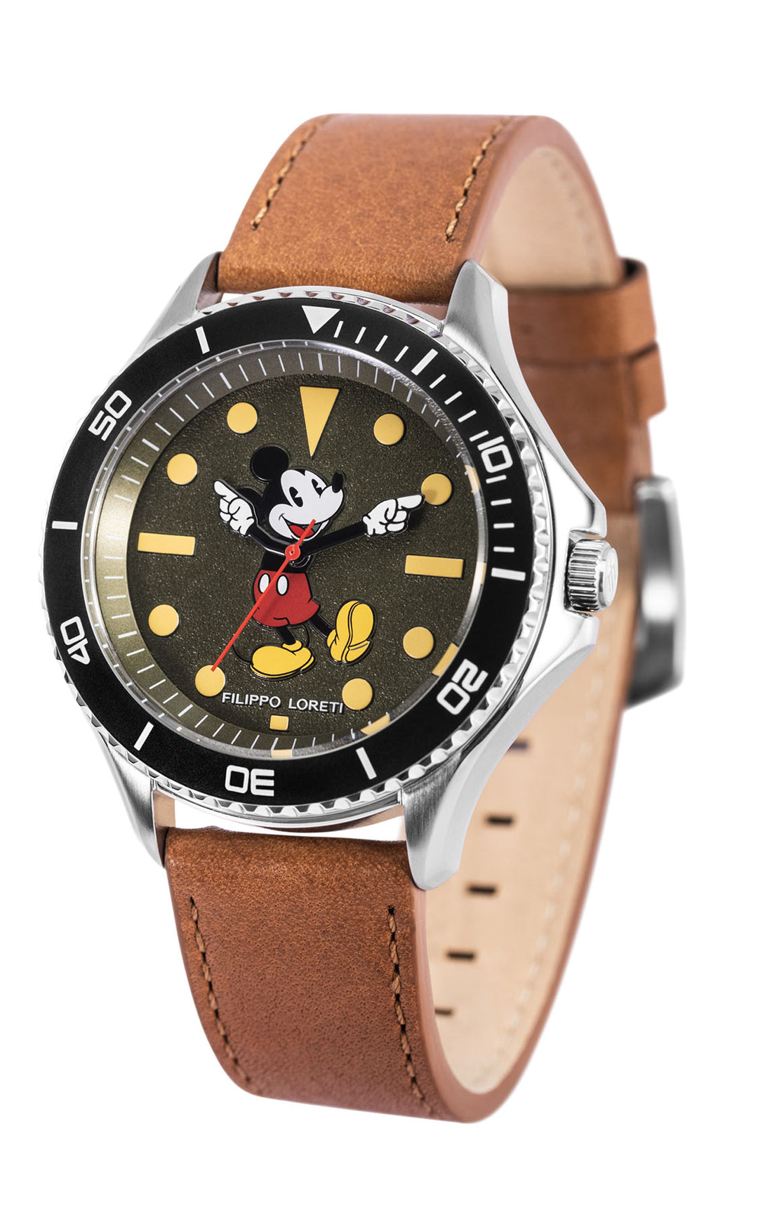 Disney Mickey Mouse Brown Leather Filippo Loreti
